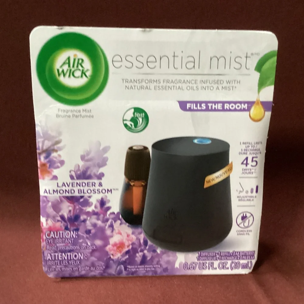 Airwick Essential Oil Mist Lavender and Almond Blossom NEW